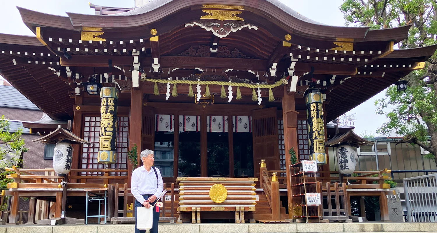 大鳥神社にて