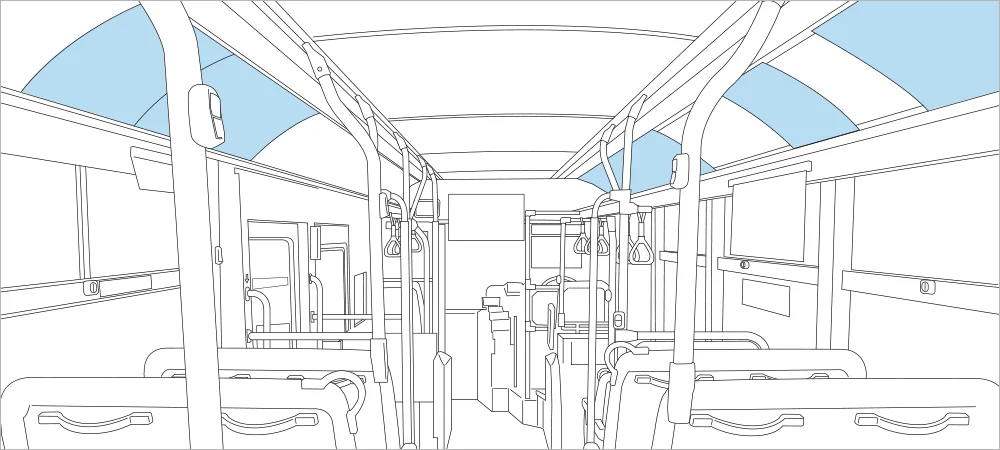 バス車内【額面ポスター広告】ポジションイラスト