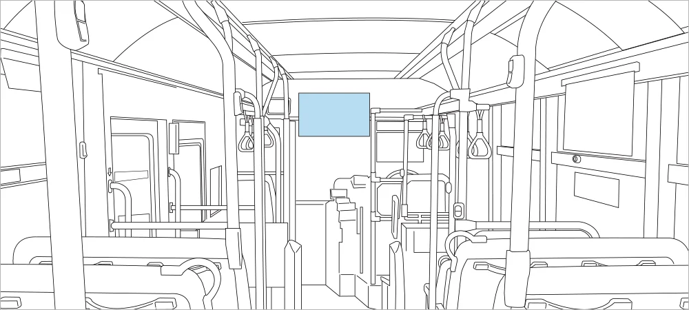 バス車内【バスストップインフォメーション広告】ポジションイラスト