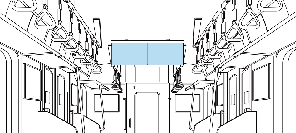 電車内【中吊ポスター広告】ポジションイラスト
