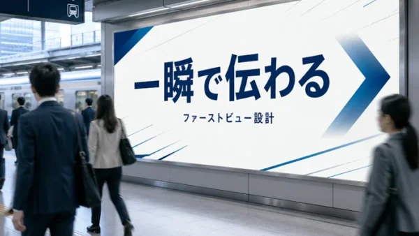 【コラム】一瞬で伝わるファーストビューとは？交通広告看板デザインのポイント