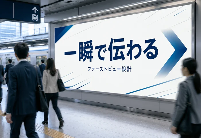 【コラム】一瞬で伝わるファーストビューとは？交通広告看板デザインのポイント